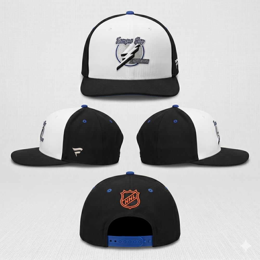 Fanatics Mens OS‎ NHL Y2K Blokecore Streetwear Tampa Bay Lightning Snapback Hat